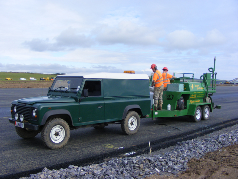 Hydro Seeding with Lezayre Landscapes Isle of Man